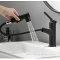 Premium Bathroom Pull Out Black Basin Waterfall Faucet